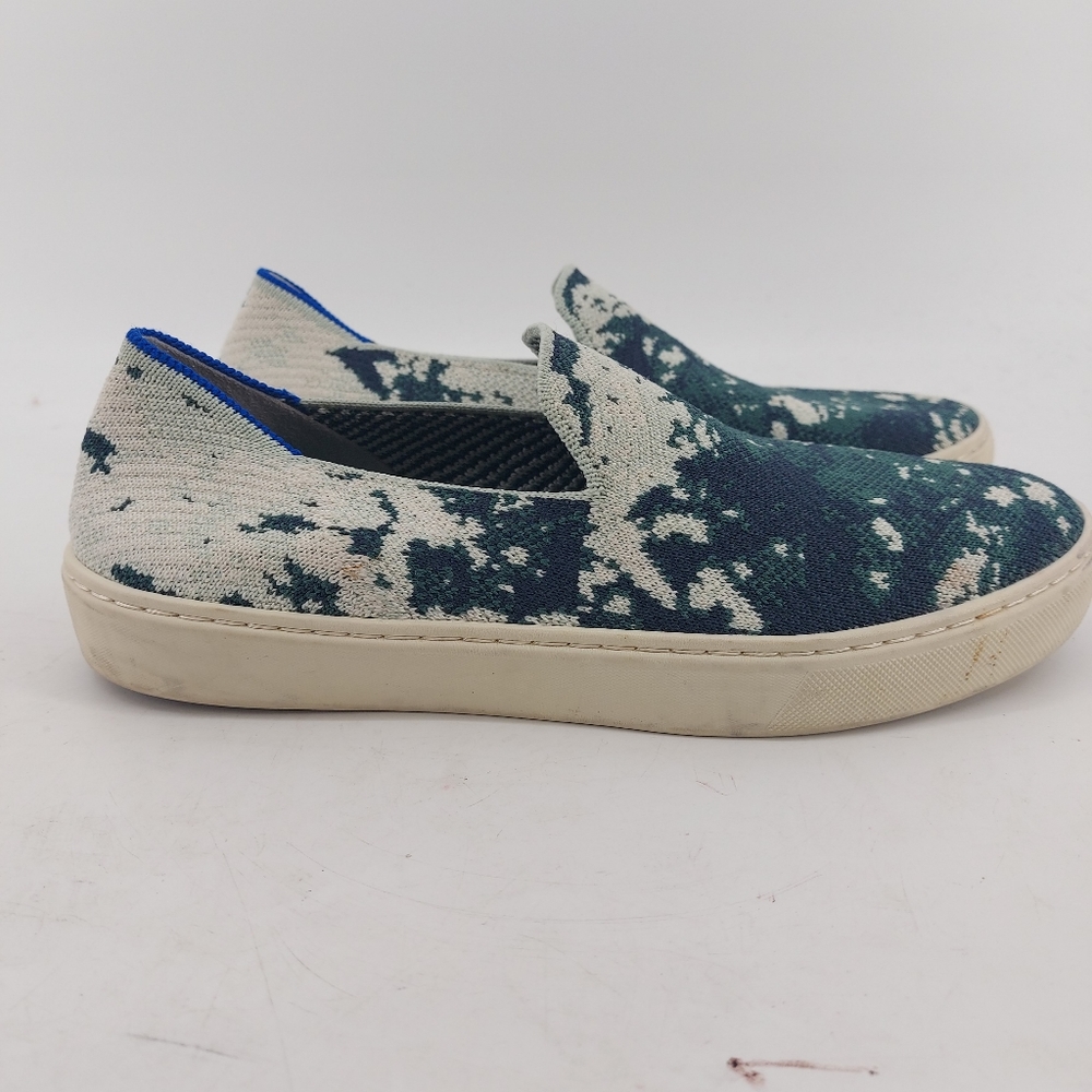Rothy’s Women’s Shibori Ocean Slip On Sneakers Shoes Blue Tye Dye Size 7.5